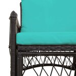 vidaXL Chaise de jardin Noir 60 x 70 x 78cm polyrotin