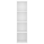 vidaXL Meuble TV mural Blanc 37x37x142 5 cm Bois d’ingénierie
