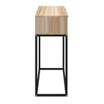 vidaXL Table console 105x30x75 cm bois d'ingénierie et fer