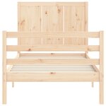 vidaXL Cadre de lit sans matelas 100x200 cm bois massif