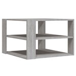 vidaXL Table basse sonoma gris 59 5x59 5x40 cm bois d'ingénierie