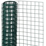 Nature Treillis carré 0 5x5 m 25 mm Acier enduit de plastique Vert