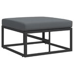 vidaXL Ensemble de canapé de jardin 6 Pièces Noir 70 x 70 x 32 cm