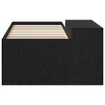 vidaXL Lit haut pour enfants avec bureau Noir 90 x 200 cm