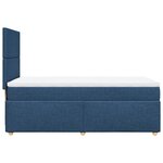 vidaXL Sommier à lattes de lit avec matelas Bleu 90x190 cm Tissu