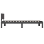 vidaXL Cadre de lit sans matelas gris bois de pin massif 90x200 cm