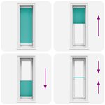 vidaXL Store plissé vert pétrole 40x100 cm largeur du tissu 39 4 cm