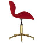 vidaXL Chaise pivotante de salle à manger Rouge bordeaux Velours