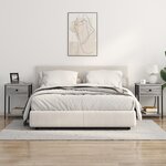 vidaXL Cabinet de chevet avec tiroir 2 Pièces Sonoma gris 42 x 41 x 56 cm