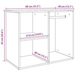 vidaXL Armoire de dressing chêne artisanal 80x40x65 cm bois ingénierie