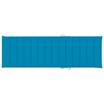 vidaXL Chaise longue avec coussin bleu Bois de pin imprégné