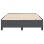 Lit box spring vidaXL Gris foncé 140x200 cm Tissu côtelé
