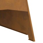 vidaXL Braise Marron 50 x 50 x 95 cm Acier résistant aux intempéries