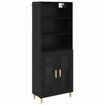 vidaXL Haut Armoire Chêne noir 69 5 x 34 x 180 cm Bois d'ingénierie