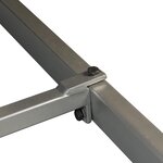 vidaXL Table à manger Bois massif et acier 180 cm