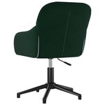 vidaXL Chaises pivotantes à manger lot de 2 Vert foncé Velours