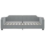 vidaXL Lit de jour avec matelas gris clair 90x200 cm tissu