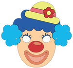Masque pour enfant à colorier Cirque 4 pièces