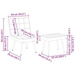 vidaXL Chaise de relaxation avec tabouret jaune velours