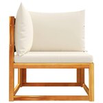 vidaXL Canapé d'angle de jardin avec coussins en bois d'acacia et rotin