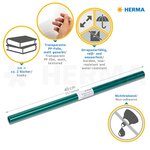Film couvre-livres NON ADHESIF polypro 400 mm x 2 m Vert HERMA