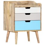 vidaXL Table de chevet 47x35x63 cm Bois de manguier solide