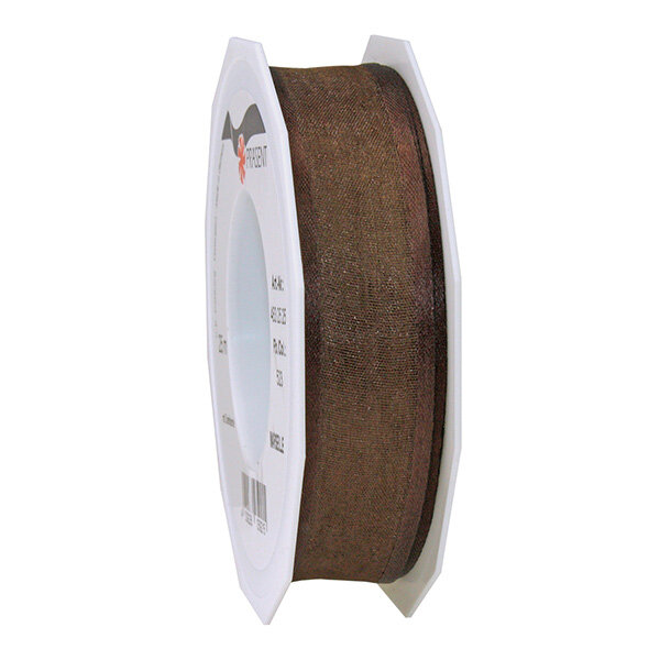 Organza marseille 25-m-rouleau 25 mm  brun