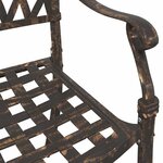 vidaXL Chaise de jardin 2 Pièces Bronze 55 x 56 5 x 91cm Aluminium