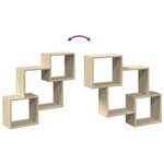 vidaXL Armoire murale 78x18x71 cm chêne sonoma bois d'ingénierie