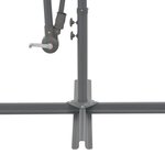 Vidaxl parasol déporté avec lumières led rouge bordeaux 350 cm