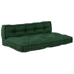Coussin de canapé sur palette vidaXL avec dossier en tissu vert