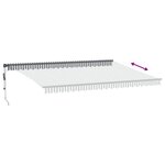 vidaXL Auvent rétractable automatique anthracite et blanc 500x350 cm