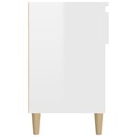 vidaXL Armoire à chaussure Blanc brillant 102x36x60 cm Bois ingénierie