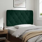 vidaXL Coussin de tête de lit vert foncé 100 cm velours