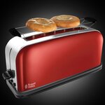 Russell hobbs grille-pain fente longue colours plus rouge flamme 1000w