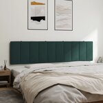 vidaXL Coussin de tête de lit vert foncé 200 cm velours