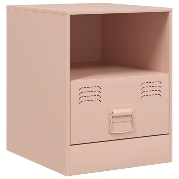 vidaXL Table de chevet rose 34 5x39x44 cm acier