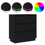 vidaXL Cabinet de chevet avec tiroir Chêne noir 71 x 34 5 x 75 cm