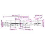 vidaXL Salon de jardin 10 Pièces bois de pin imprégné