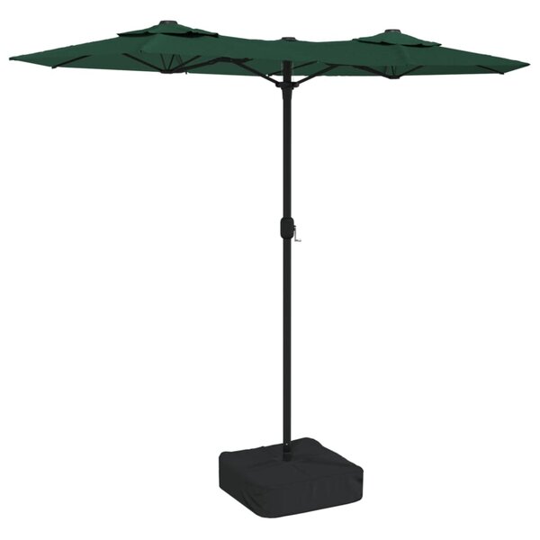 vidaXL Parasol de jardin à double tête vert 316x240 cm
