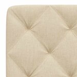 vidaXL Coussin de tête de lit crème 140 cm tissu