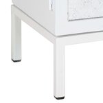 vidaXL Meuble TV Blanc 115x30x46 cm Bois massif de manguier