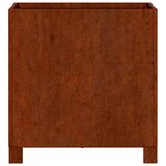 vidaXL Jardinières avec pieds 2 Pièces Rouillé 40x40x40 cm Acier corten