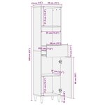 vidaXL Buffet avec tiroir avec étagère avec stockage avec porte Marron 38 x 33.5 x 160 cm