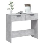vidaXL Table console Gris béton 90x36x75 cm Bois d'ingénierie