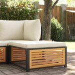 vidaXL Tabouret de jardin avec coussin 68x68x30cm bois massif d'acacia