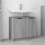 vidaXL Armoire de bain Sonoma gris 64 5x33 5x59 cm Bois d'ingénierie