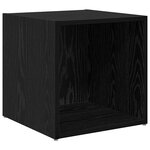 vidaXL Meuble TV 2 Pièces Noir 37 x 35 x 37 cm Bois d'ingénierie