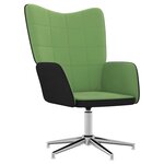 vidaXL Chaise de relaxation Vert clair Velours et PVC