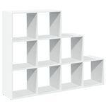 vidaXL Étagère séparatrice de pièce à 3 niveaux blanc 137 5x29x103 5cm